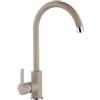 BAGNOCLIC Miscelatore Cucina Colore Avena/Sabbia | Canna Ad Ombrello Girevole | Ottone Pesante Cromato | Design Elegante E Funzionale | Made In Italy