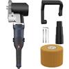 MAXXT Levigatrice a spazzola e smerigliatrice portatile da 1300 W con finitura satinata, 6 velocità fisse da 900 a 3700 giri/min per metallo e legno (1 ruota inclusa)