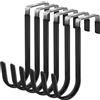 Generic Gancio da Porta, Confezione da 6 con Gancio in Gomma per Prevenire Graffi, Organizzatore Robusto per Soggiorno, Bagno, Camera da Letto, Cucina, per Appendere Vestiti, Asciugamani, Cappelli, Cappotti