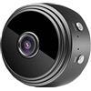 Frefgikty Hd 1080P Wireless Mini Telecamera WiFi Sicurezza Domestica Micro-Cam Video Registratore Audio Videocamera Visione Notturna Micro-Cam