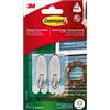 Command Ganci Ovali Medi da Esterno, Trasparenti, 2 Ganci e 4 Strisce | per Appendere Decorazioni e Oggetti all'Esterno, Fissaggio Senza Danni, Rimozione senza Residui, Resistenti a Raggi UV/Acqua