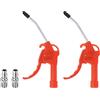 Generic Pistola ad aria compressa in acciaio inox ad alta pressione con ugello ad angolo lungo 10,2 cm, per la pulizia della polvere del computer dell'auto, 2 pezzi, rosso