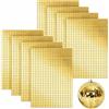 XJJAUGKLY 14400 piastrelle autoadesive a mosaico in vetro, 5 x 5 mm, per fai da te, discoteca, decorazioni fai da te (oro)