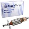 Trade-Shop Motore ancora rotore corridore con ventola per Makita Pialla 1923 B, N 1923 B, 1900B, 1901, 1902 NUOV/ricambio per sostituzione 511938-9