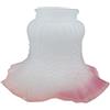 artigianatodaloise Vetro di ricambio paralume per applique abat-jour e lampadari bianco rosa Made in Italy