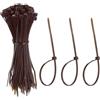 YELARXI Fascette fermacavi in plastica, autobloccanti, 10 cm, adatte per casa, giardino, ufficio, officina e viaggi, confezione da 100, marroni