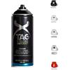 VIRSUS 1 Bomboletta Spray Vernice Acrilica per GRAFFITI Bianco o Nero da 400ml + 5 testine per tratti precisi e spessi, finitura opaca, per street artists murales (BLACK HOLE)