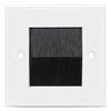 TNP Products Spazzola TNP Faceplate Faceplate Plate Wall - Single Gang Ingresso cavo Accessorio spazzola Setole stile Apertura apertura inserto Presa Cablaggio Spina Jack Coperchio decorativo Presa Copertura