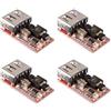 SagaSave 4 moduli USB Step Down, 12 V a 5 V 3 A USB Step Down, modulo convertitore DC-DC Buck, caricabatteria per telefono cellulare USB per auto modulo fai da te