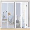 Generic Zanzariera magnetica per porta, a rete bianca, tenda autosigillante per patio, camera da letto e cucina, adatta per animali domestici e bambini, facile installazione, telaio completo