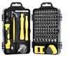Generic 115-in-1 Precision Screwdriver Sets, Professional Repair Tool Kit with Flat Head & Multiple Bits for Electronics, Phone, Watch, Automotive Maintenance - Magnetic, Non-Slip Handle & Tweezers(Yellow)