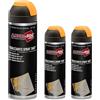 VIRSUS 3 Bombolette Vernice spray Tracciante Maker da 500ml con valvola a 360° per Uso Professionale e Domestico, per Asfalti, Muri e Legno, Essiccazione Rapida (arancio fluorescente) - F