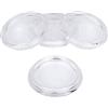 Bulldog Castors Set di 4 coppette di protezione per pavimento, adatte per ruote fino a 55 mm di diametro (mobili, elettrodomestici, ecc), colore trasparente