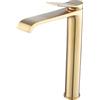 Generic Rubinetto moderno in oro spazzolato alto a cascata rubinetto per vasca da bagno Rubinetto per lavello a singola maniglia con beccuccio extra lungo rubinetto miscelatore per lavabo a 1 foro.