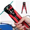 Generic Pinza crimpatrice per cavi, spelafili e tagliafili per connettori isolati/nudi/termorestringenti Pinze multifunzione per spelafili - Rosso