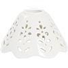 arterameferro Paralume ceramica bianca traforata di ricambio per applique e lampadari ferro e ottone