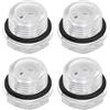 QUARKZMAN 4Pz Vetro Spia Olio Compressore Aria G3/8 Maschio Indicatore Livello Liquido Testa Esagonale Plastica Olio Vista O-Ring per Aria Compressore Raccordi, Trasparente