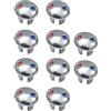 Jowxsx 10 indicatori di direzione per rubinetti, segnali di acqua calda e fredda, pulsanti per cucina, bagno, lavandino, rubinetto, colore: argento