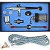 AMUR AEROPENNA AEROGRAFO KIT CON PISTOLA AEROGRAFO SET PENNA A SPRUZZO PER AEROGRAFO PENNA AEROGRAFO A DOPPIA AZIONE CON AGO/UGELLO (0,2-0,3-0,5 mm)