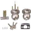 Bqlzr argento in acciaio INOX a forma di sfera rotonda maniglia per porta di ingresso manopola di bloccaggio doppio loop tipo con chiavi