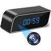 Tosuny Telecamera Orologio Intelligente, Telecamera di Sicurezza WiFi 1080P con Sveglia, Visione Notturna, Rilevamento Movimento e Avviso, WiFi 2.4G, Visualizzazione in Tempo Reale,