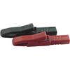 SKS Kit morsetti a clip Connettore 4 mm CAT I Nero Rosso SKS Hirschmann Set AK 2 S