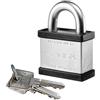 CISA 128050550, Lucchetto Antiscasso in Acciaio con Chiave LIM, 55 mm, Arco 25 mm