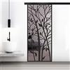 Aqua Roy The Shower BOSS Black Porta Scorrevole in vetro modello WOOD 90x215 cm (60/80/90 cm) 8 mm, vetro Bronzo, Nano rivestito nero, kit hardware complete nero opaco (90x215 cm, DESTRA)
