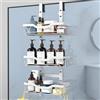 UUlioyer Mensola Doccia da Appendere, Porta Bagnoschiuma Senza Foratura | Porta Sapone da Appendere al Porte Doccia, Bianco