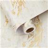 HotDecor Carta Da Parati Effetto Marmo Oro e Beige 60cm x 300cm Carta Adesiva Per Mobili Armadio Pareti Carta Da Parati Moderna Per Tavolo Pellicola Effetto Marmo Rivestimento Top Cucina Lavabile