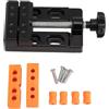 Generic Mini morsa da banco in lega di alluminio con apertura parallela da tavolo morsetto con 0-55 mm di larghezza applicazione per la riparazione di orologi e gioielli incisione