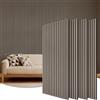 TONOR Pannelli Fonoassorbenti in Legno,Pannello Decorativi Mdf, Decorazioni Parete Interni, Boiserie Parete per Studio, Stanza, Camera da Letto, tv pareti,120x60-2.88㎡, 4 Pezzi, Grigio
