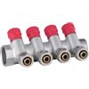 Aqua Heating Collettore Acqua 1" X 16 Mm Pex Collettore Dell'Acqua Calda Potabile In Ottone 4 Circuiti