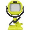 Ryobi RLCL18-0 Torcia con Pinza 18V, Batteria Non Inclusa, Luce LED che Emette Fino a 1.000 Lumen, per Fissaggio a Bordi o Tubi Fino a 38mm, Direzione Regolabile, con 2 Impostazioni di Luminosità