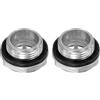 QUARKZMAN 2Pz Vetro Spia Olio Compressore Aria 20 x 1.5mm Filettatura Maschio Indicatore Plastica Livello Vista Liquido Lega Alluminio Testa Esagonale Finestra con O-Ring Raccordi, Argento