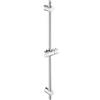 DUFU Kit Saliscendi Doccia Inox con Supporto, Asta Regolabile Cromo | Kit saliscendi doccia in acciaio inox, asta 68 cm regolabile, supporto orientabile, cromato, montaggio facile.