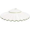 arterameferro Paralume ceramica bianca di ricambio per applique e lampadari ferro e ottone 30 cm (Verde)