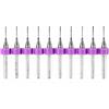 F.T. Set di 10 punte per trapano da 0,5 mm - 2,5 mm, in acciaio al tungsteno, micro punte elicoidali per circuiti stampati, stampanti di precisione