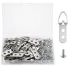DAJMAIEZ 32 Pz Ganci per Quadri con Viti, Ideali per Specchi, Cornici e Opere d'Arte | Set di 32 ganci a D con viti, facili da installare, perfetti per appendere quadri, specchi, cornici e opere d'arte su pareti.