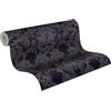 A.S. Création Carta da parati barocca in tessuto non tessuto bianco e nero con glitter, 10,05 m x 0,53 m, nero 361663