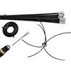 SCIABORDI ROTOBRUSH LEGNA - KIT PULIZIA CAMINO TERMOCAMINO E STUFE A LEGNA FAI DA TE ROTAZIONE CON TRAPANO 6/9/12/15 metri - PULIZIA CANNE FUMARIE da 120 a 400 mm - Bloccaggio aste con vite trasversale