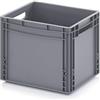 Auer Packaging Contenitori impilabili in plastica resistente, 30 litri, 40 x 30 x 32 cm, colore grigio (400 x 300 x 320 mm)