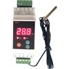 Piuusngy Termostato su Guida DIN con -40-110℃ Controller di Allarme Temperatura con Uscita A 2 Vie Uscita 7A/250VAC
