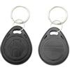 tooloflife 10 pezzi 125 KHz RFID ID token tag portachiavi catena scrittura carta/copiatrice duplicatore chiave ID tag, riscrivibile/statico portachiavi con anello separato per accesso porta sistema Contorl, nero