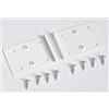 cabinetsforbathrooms Piastra di riparazione per cerniere, viti per ante e credenze, colore bianco, confezione da 4