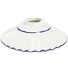 arterameferro Paralume ceramica bianca di ricambio per applique e lampadari 20 cm bordo blu