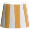Zafferano, Poldina Cover, Cover in Ceramica Decorata a Mano per Lampada da Tavolo, Paralume Compatibile con le Lampade Poldina, Made in Italy, Ø13 x 10 cm, Color Bianco - Righe Gialle
