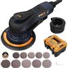 MAXXT Levigaorbitale MAXXT 5,0mm brushless | Plateau doppio 150mm & 125mm | Motore EC 350W | 4000-10000 RPM | Scatola stampata | 20 carte abrasive per legno e lucidatura