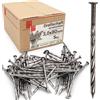 Lun Fix Chiodi a vite 3,4x80 mm, 5 kg, non zincati, intrecciati, filettati | Per collegamenti stabili, Da costruzione, perni metallici
