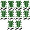 Generic 10 set di adattatori per guida PCB DIN C45, staffa di montaggio per circuiti stampati, con 2 supporti e 5 viti per set, adattatore universale per dispositivi di commutazione elettronica